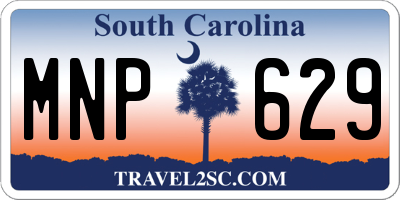 SC license plate MNP629
