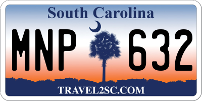 SC license plate MNP632