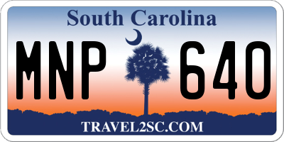 SC license plate MNP640