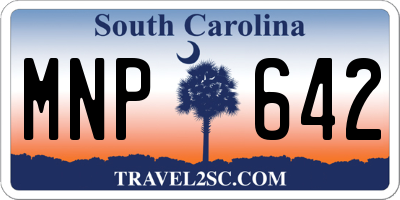 SC license plate MNP642