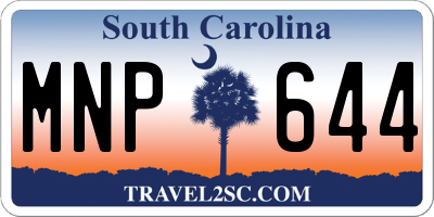 SC license plate MNP644