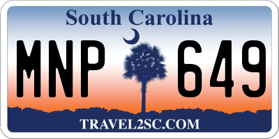 SC license plate MNP649