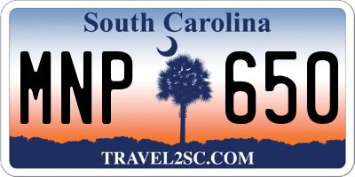 SC license plate MNP650