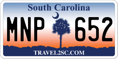 SC license plate MNP652