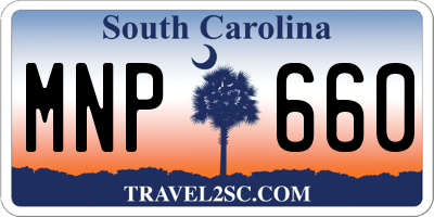 SC license plate MNP660