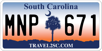 SC license plate MNP671