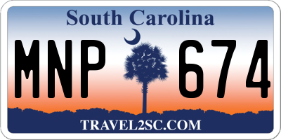 SC license plate MNP674