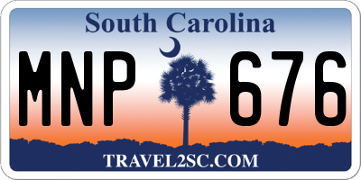 SC license plate MNP676