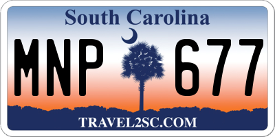 SC license plate MNP677