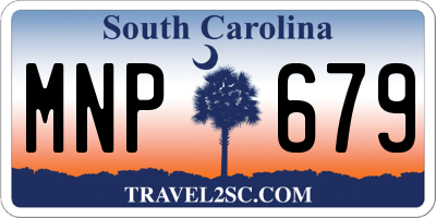 SC license plate MNP679