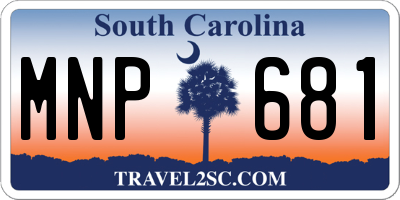 SC license plate MNP681