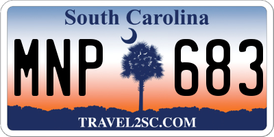 SC license plate MNP683