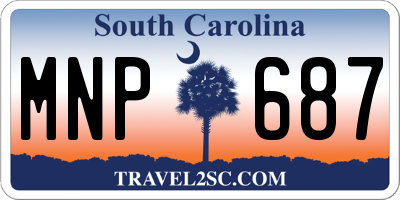 SC license plate MNP687