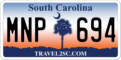SC license plate MNP694