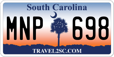 SC license plate MNP698
