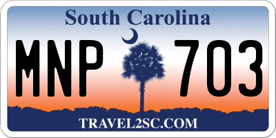 SC license plate MNP703