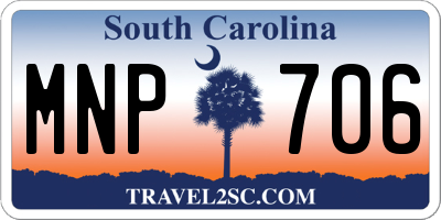 SC license plate MNP706