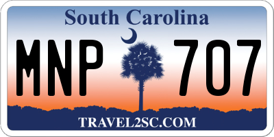 SC license plate MNP707