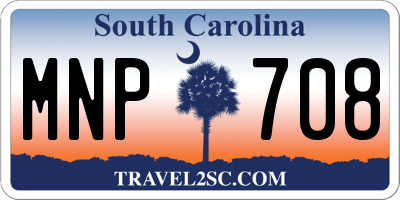 SC license plate MNP708