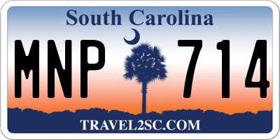 SC license plate MNP714