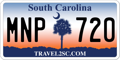 SC license plate MNP720