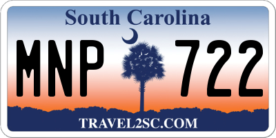 SC license plate MNP722