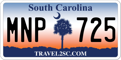 SC license plate MNP725