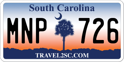 SC license plate MNP726