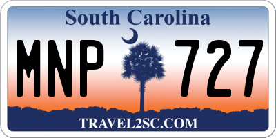 SC license plate MNP727