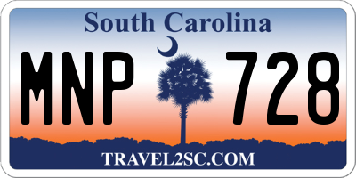 SC license plate MNP728
