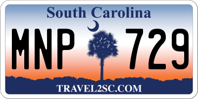 SC license plate MNP729