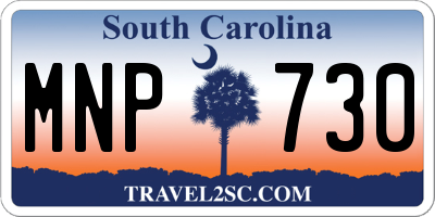 SC license plate MNP730