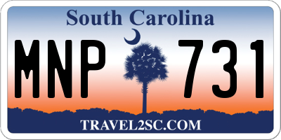 SC license plate MNP731