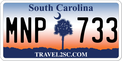 SC license plate MNP733