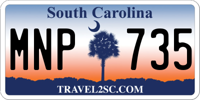 SC license plate MNP735
