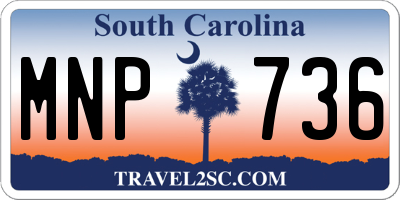 SC license plate MNP736
