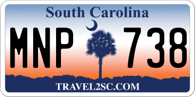 SC license plate MNP738
