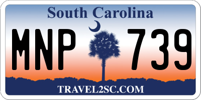 SC license plate MNP739