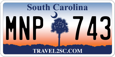 SC license plate MNP743