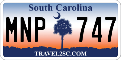 SC license plate MNP747