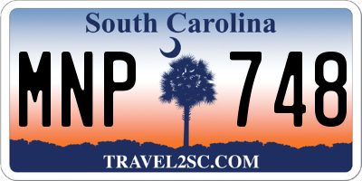 SC license plate MNP748