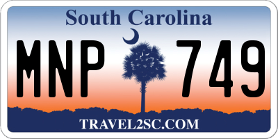 SC license plate MNP749