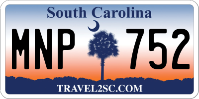 SC license plate MNP752