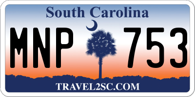 SC license plate MNP753
