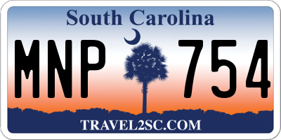 SC license plate MNP754