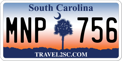 SC license plate MNP756