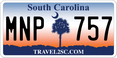 SC license plate MNP757