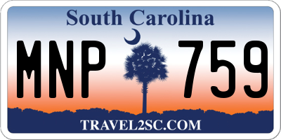 SC license plate MNP759