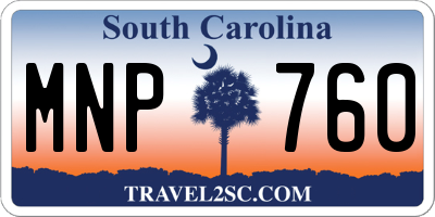 SC license plate MNP760
