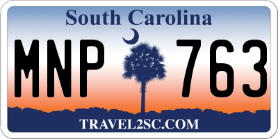 SC license plate MNP763